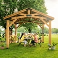 thumbnail image 3 of Backyard Discovery Norwood Cedar Gazebo with PowerPort, Choose Size, 3 of 15