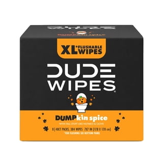 DUDE Wipes XL Flushable Wipes, Dumpkin Spice, 8 ct., 384 wipes