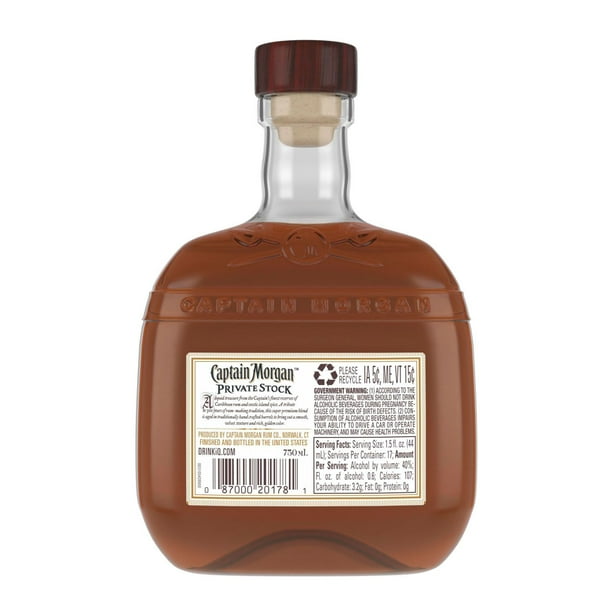 captain morgan cigarettes Captain Morgan Rum Private Stock 750 ml