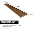 thumbnail image 12 of Select Surfaces Golden Walnut Waterproof AC5 Laminate Flooring 14 mm Thick 7.56 in. W x 47.60 in. L (14.99 sq. ft. / carton), 12 of 12