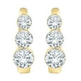 thumbnail image 2 of Lab Created Round Cut 1.96 CT. T.W. 3-Stone Floating Diamond Earrings in 18K Gold, 2 of 4