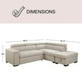 thumbnail image 4 of Zion Fabric Storage Sectional With Pullout Bed, Assorted Colors, 4 of 12