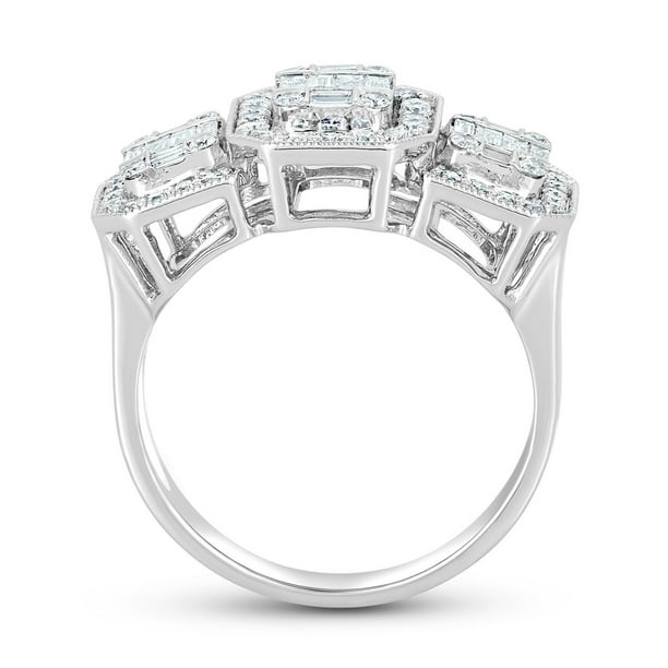 0.80 CT. T.W. Diamond Emerald Shaped Three Stone Ring in 14K Gold