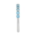 thumbnail image 3 of Round Cut Treated Swiss Blue Topaz Semi-Eternity Band in 14K Gold, 3 of 6