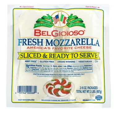 BelGioioso Pre-Sliced Fresh Mozzarella 32 oz.