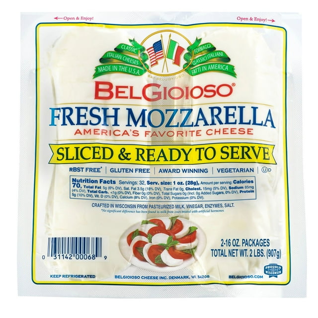 BelGioioso Pre-Sliced Fresh Mozzarella 32 oz.