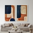thumbnail image 3 of Blue and Cream Set Midcentury Abstract Canvas Print by Oliver Gal Prints, 3 of 4