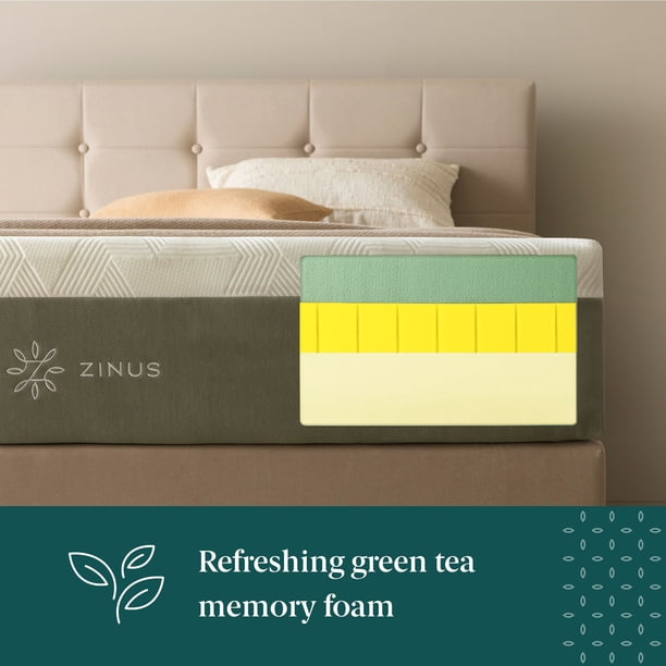 Zinus Night Therapy Medium 12” Memory Foam Mattress with