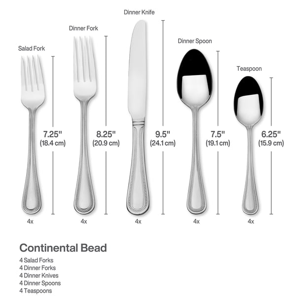 Wallace 20-Piece 18/10 Stainless Steel Flatware Set, Service for 4