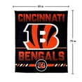 thumbnail image 7 of Logo Brands Cincinnati Bengals 60"x70" Super Plush Blanket, 7 of 7