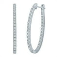 thumbnail image 1 of 1.96 CT. T.W. Round Cut Inside Out Diamond Hoop Earrings in 14K Gold, 1 of 5