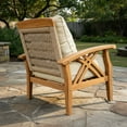 thumbnail image 7 of Cambridge Casual Salinas Teak Patio Set with Tan Cushions, 5pc, 7 of 13