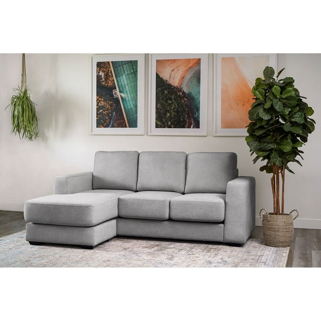 Elliot Stain-Resistant Fabric Reversible Sofa Chaise Sectional, Assorted Colors