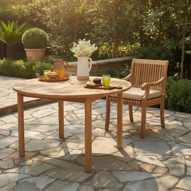 Cambridge Casual Mosko Teak Outdoor Dining Patio Set, 5pc
