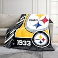thumbnail image 2 of Logo Brands Pittsburgh Steelers 60"x70" Super Plush Blanket, 2 of 6