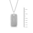 thumbnail image 3 of 0.10 CT. T.W. Round Cut Cross Diamond Dog Tag Pendant Necklace in 14K Gold, 3 of 7