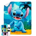 thumbnail image 3 of Lilo & Stitch "Palm Smiles" Cloud Sherpa Throw Blanket, 50" x 60", 3 of 6