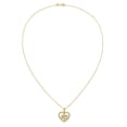 thumbnail image 3 of Tri-Color Heart Pendant With Tree Of Life Design in 14K Gold, 3 of 6