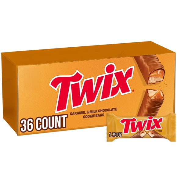 Twix Caramel Cookie Chocolate Candy Bars, Full Size, 1.79 oz., 36 pk.