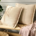 thumbnail image 2 of Town & Country Everyday Rio Solid Fringe Decorative Pillow, Set of 2, 2 of 11