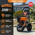 thumbnail image 3 of Genmax 3200 PSI 2.5 GPM Gas Powered Pressure Washer With 5 Quick Connect Nozzles, 3 of 8