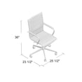 thumbnail image 8 of BOSS Office Contemporary Ribbed Style Mid-Back Arm Task Chair, 8 of 8