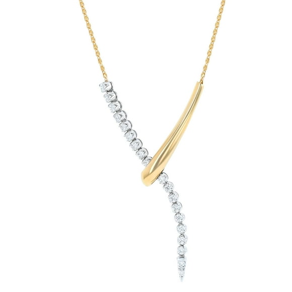 1.00 CT. T.W. Diamond Pendant Necklace in 14K Two-Tone Gold