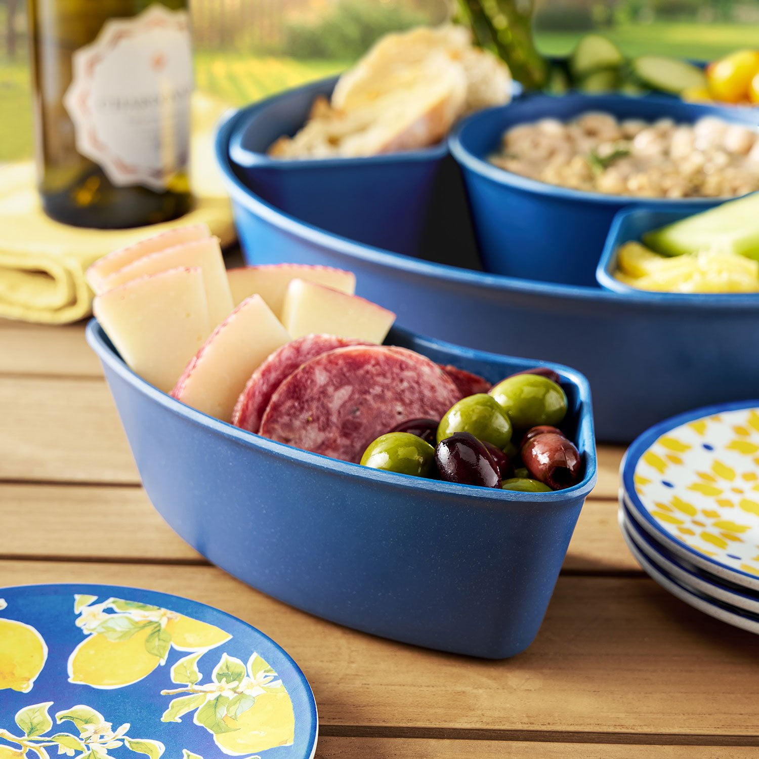 Member's Mark Bamboo Melamine 12-Piece Serve Set, Choose Color