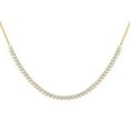 thumbnail image 1 of 1.00 CT. T.W. Round Cut Diamond Semi Tennis Necklace in 14K Gold, 1 of 7
