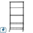 thumbnail image 3 of Seville Classics 5-Tier Steel Wire Shelving, 36” W x 14” D x 75.5” H, 3 of 10