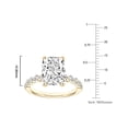 thumbnail image 5 of Lab Created 3.48 CT. T.W. Elongated Cushion Cut Pave Diamond Ring, 5 of 6