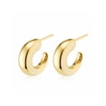 thumbnail image 2 of Graduated Open Hoop Earrings in 14K Gold, 2 of 6