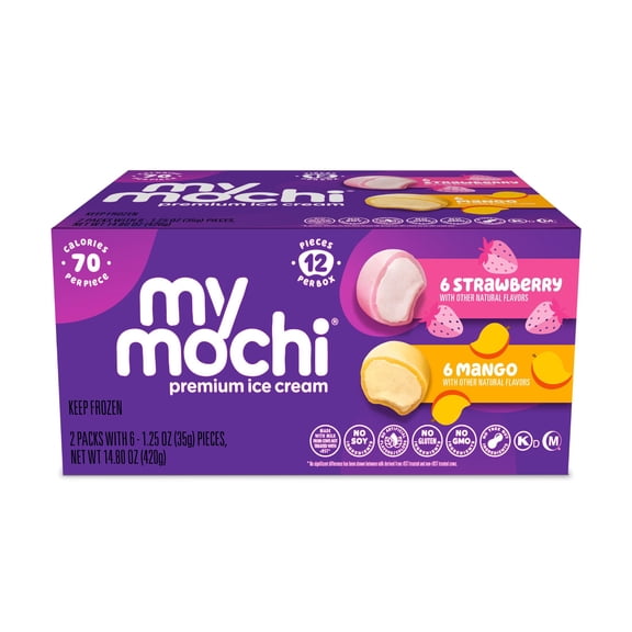My Mochi Premium Ice Cream Variety Pack, 1.25 oz., 12 ct.