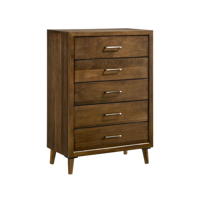 Zuma 4-Drawer or 5-Drawer Chest in Walnut