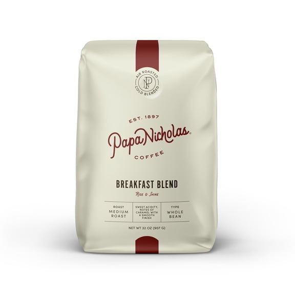 PapaNicholas Whole Bean Coffee, Breakfast Blend, 2 lb.