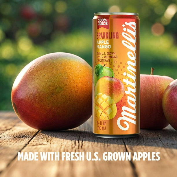 Martinelli's Sparkling Apple Mango Juice 8.4 fl. oz., 12 pk