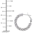 thumbnail image 6 of Italian Twisted Hoop Earrings in Sterling SIlver, 6 of 8