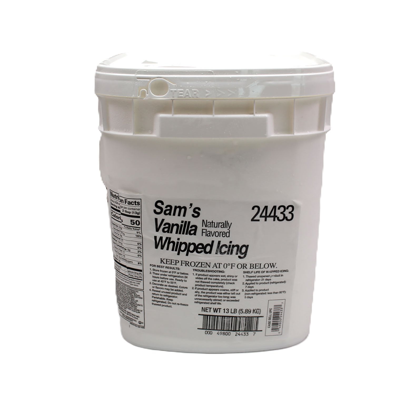 Sam S Vanilla Whipped Icing Frozen Bucket 13 Lbs Samsclub Com 9173b4ef Fe18 419b 90de 