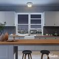thumbnail image 3 of Hunter Devon Park Clear Glass 3 Light Flush Mount Ceiling Light Fixture, 3 of 7