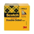 thumbnail image 2 of Scotch - 665 Double-Sided Tape, 1/2" x 1296", 3" Core, Transparent -  2/Pack, 2 of 18