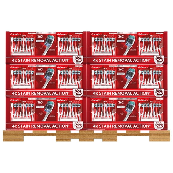 Colgate Optic White 360 Soft Manual Toothbrush, 8 ct.