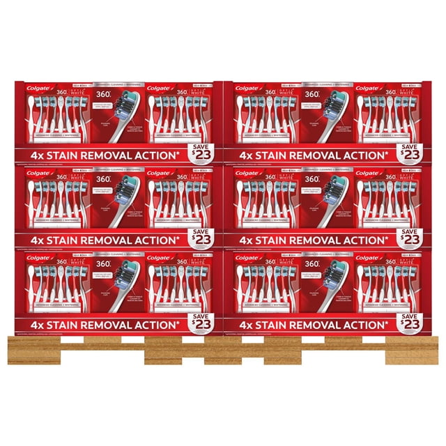 Colgate Optic White 360 Soft Manual Toothbrush, 8 ct.