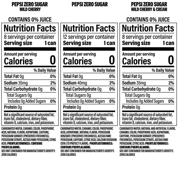 Pepsi Zero Sugar Soda Cola Variety Pack 12 fl. oz., 28 pk
