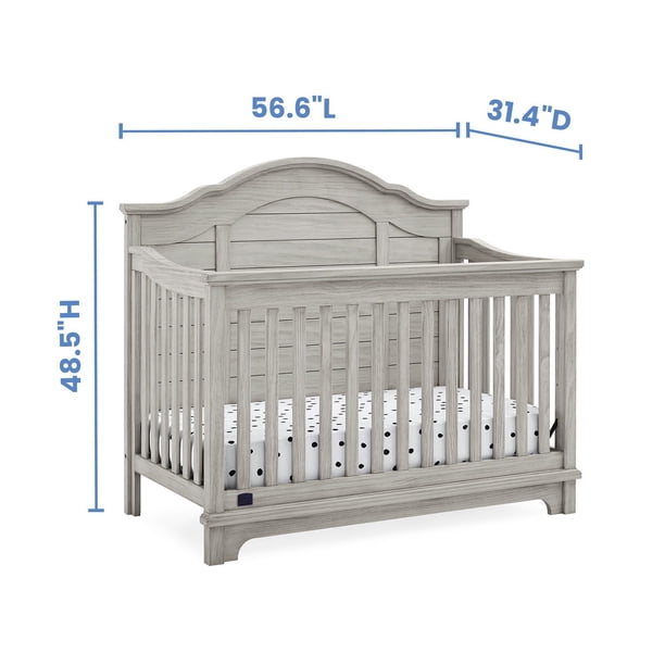 ti amo catania dresser farmhouse grey Simmons Kids Asher 6-in-1 Convertible Crib with Toddler Rail, Choose Color calf-length