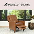 thumbnail image 3 of Jasper Mid-Century Top-Grain Leather Pushback Recliner, Camel, 3 of 8