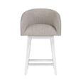thumbnail image 12 of HH2 Home Upholstered Barrel Back Wood Adjustable Height Swivel Bar Stool, 12 of 19