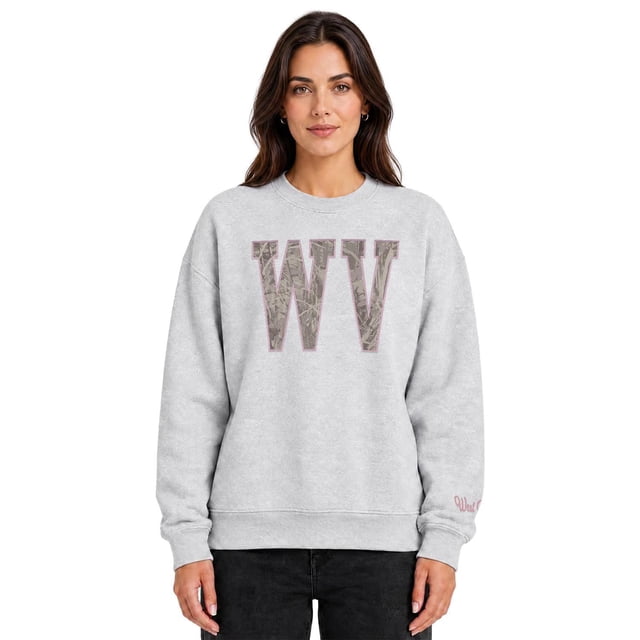 State of Mine Women's Camo Letters State Sweatshirt