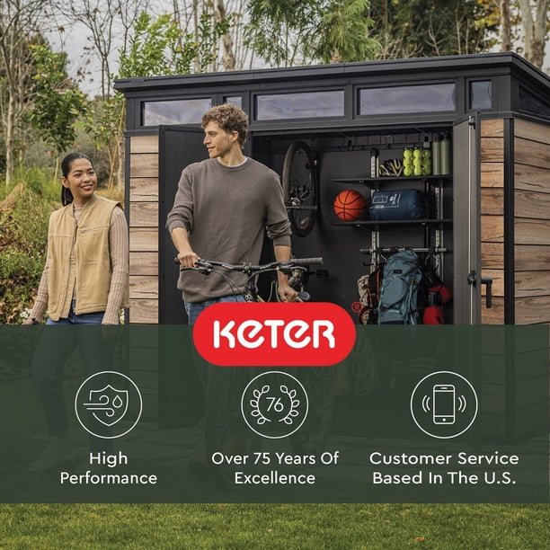 カゴセット Keter 9' x 7' Signature Collection Resin Outdoor Shed - Samsclub.com