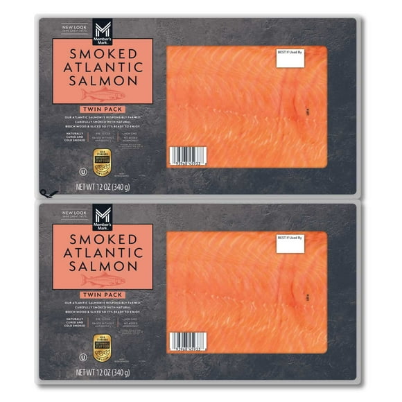 Member's Mark Farm Raised Cold Smoked Atlantic Salmon, 12 oz., 2 pk.