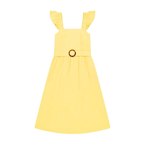 wedding dresses yellow and white Petal and Pup Women's Aila Rosette One Shoulder Dress main image 0